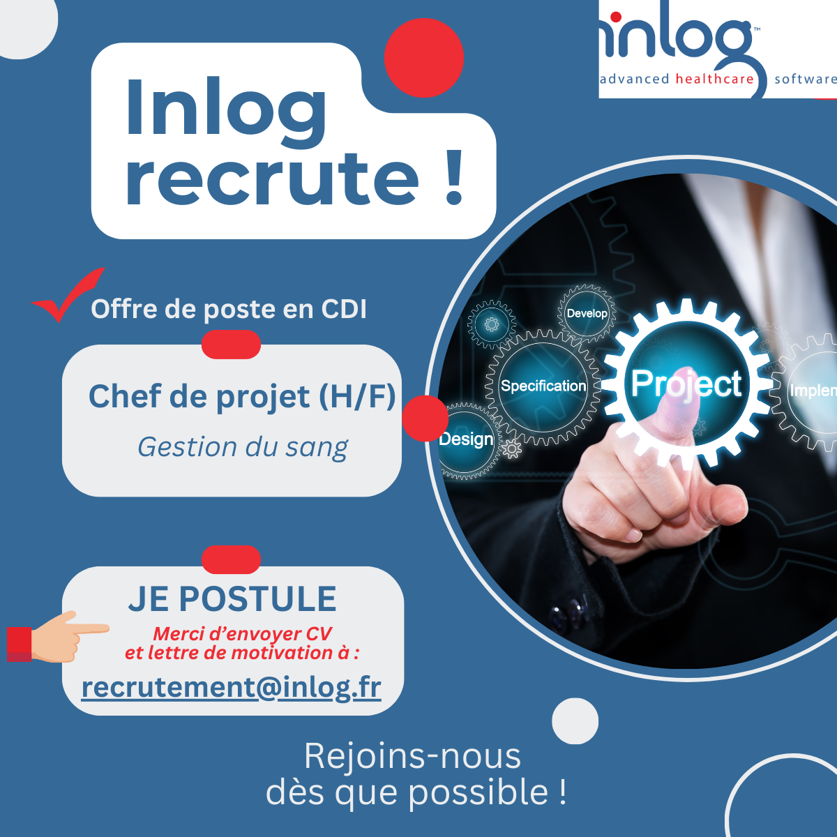 Chef de projet gestion du sang