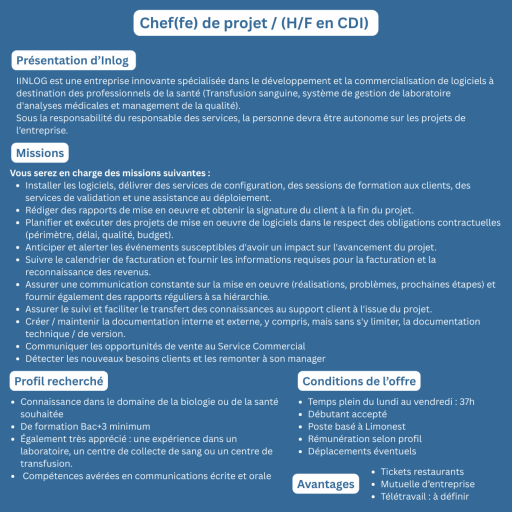 Chef de projet sang