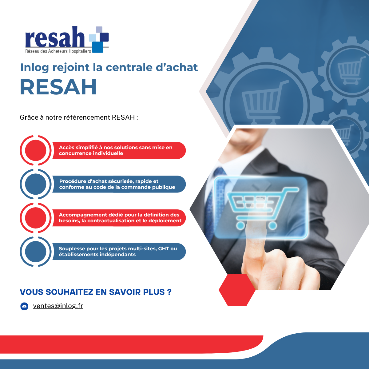 Inlog rejoint la centrale d’achat RESAH (Réseau des Acheteurs Hospitaliers)