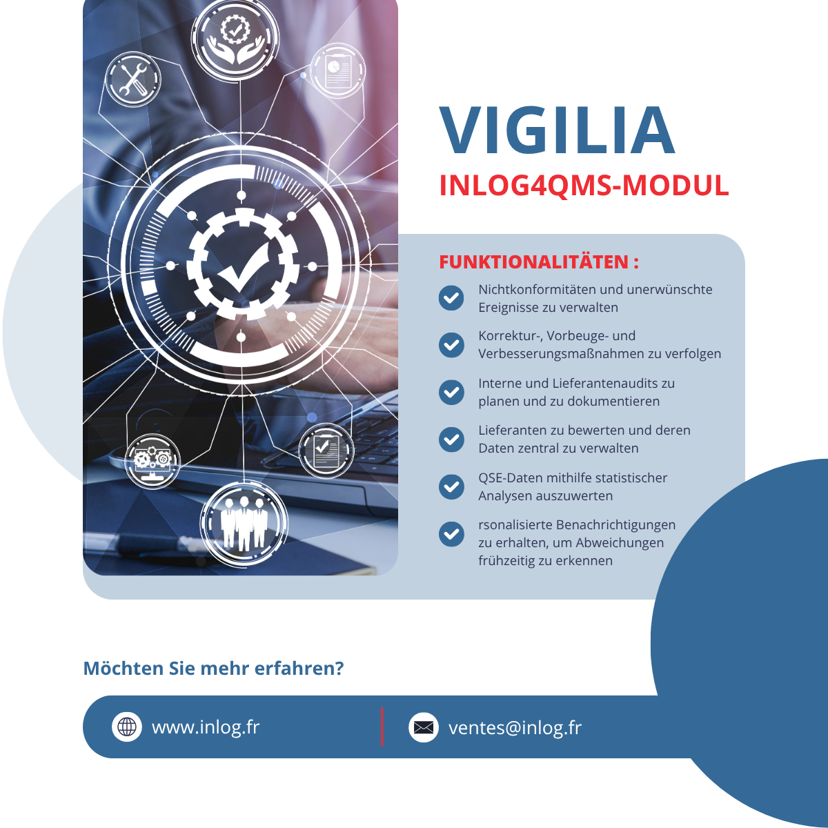 Inlog4QMS: Modul Vigilia