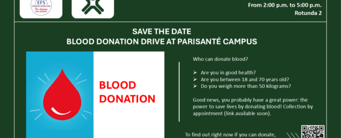 Save the date: Blood Drive at PariSanté Campus