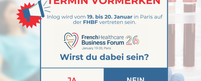 Inlog auf dem French Healthcare Business Forum 2026 in Paris!