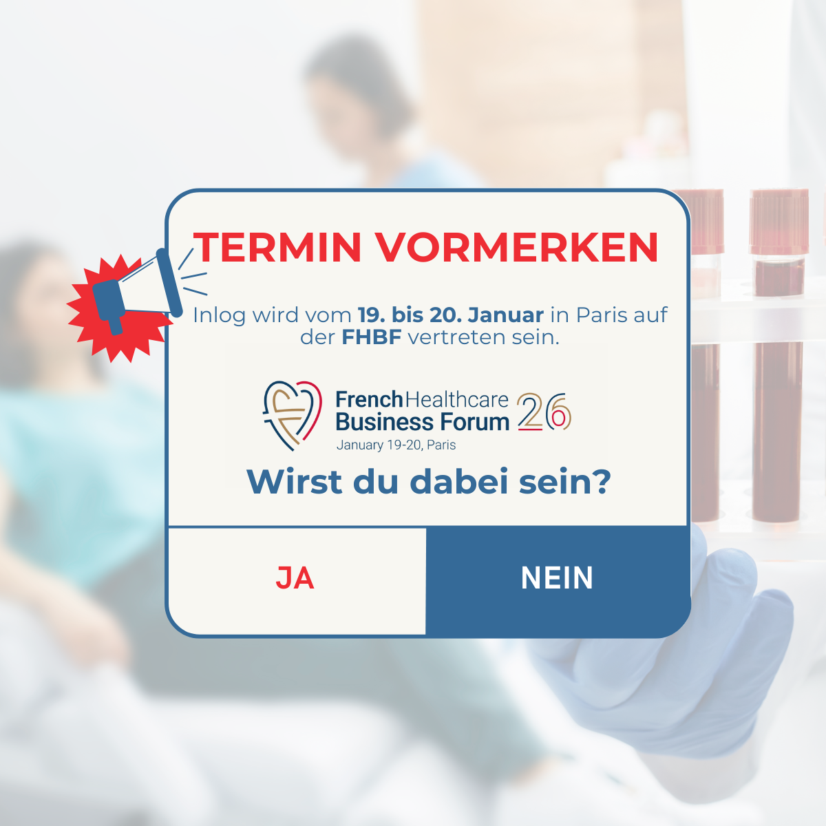 Inlog auf dem French Healthcare Business Forum 2026 in Paris!